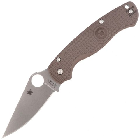 Nóż składany Spyderco Para Military 2 Sprint Run Lightweight Brown FRN, Stonewashed CPM 15V by Sal, Eric Glesser (C81PBN15V2) Spyderco Inc.
