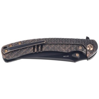 Nóż składany WeKnife Dracarys LE No 197/199 Bronze / Black Titanium, Black Stonewashed M390 (WE25061B-4) WE Knife
