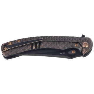 Nóż składany WeKnife Dracarys LE No 198/199 Bronze / Black Titanium, Black Stonewashed M390 (WE25061B-4) WE Knife