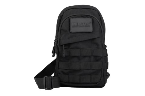 Batoh CROSSBODY z taśmami MOLLE - czarny