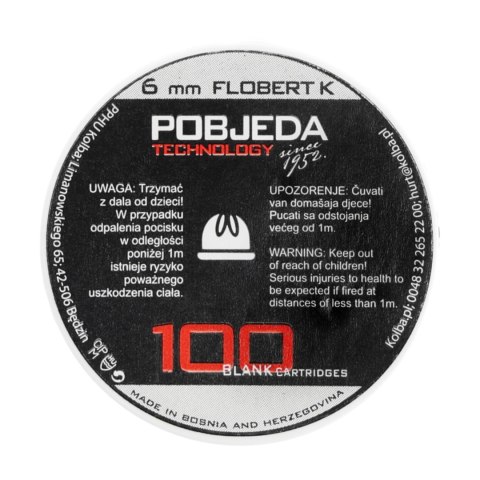 Amunicja hukowa PTG 6 mm Flobert K Short 100 szt. PTG - Pobjeda Technology