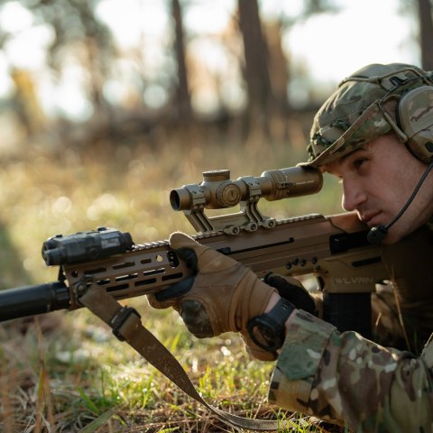 Luneta celownicza Primary Arms Compact PLx-1-8x24 FFP RDB ACSS Raptor 5.56/.308 Yard G2 Reticle - FDE Primary Arms