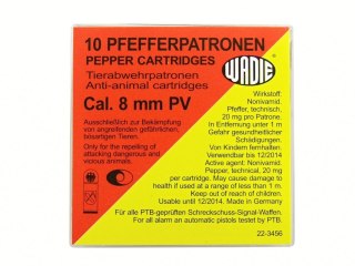 Naboje gazowe PV 8 mm do pistoletu 10 szt Pepper