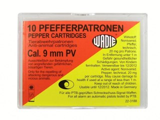 Naboje gazowe PV 9 mm do rewolweru 10 szt Pepper