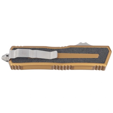 Nóż automatyczny OTF Microtech Scarab II Gen III D/E-S Tan Aluminium, Stonewashed M390MK by Tony Marfione (1180-10TA) Microtech Knives