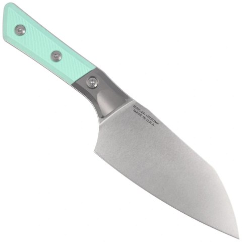 Nóż kuchenny Microtech Santoku 6'' Titanium Bolster/Caribbean Blue G10, Stonewashed M390MK (3200B-10CA) Microtech Knives