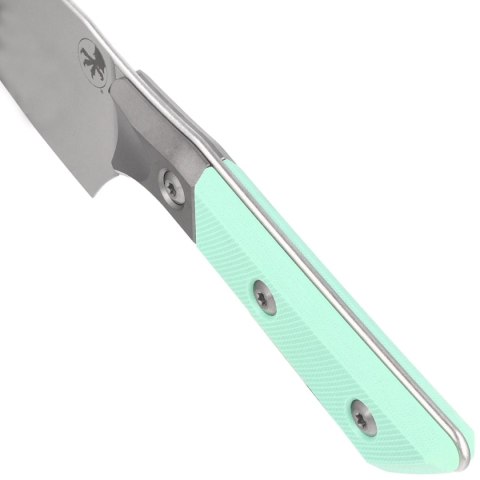 Nóż kuchenny Microtech Santoku 6'' Titanium Bolster/Caribbean Blue G10, Stonewashed M390MK (3200B-10CA) Microtech Knives