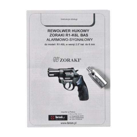 Rewolwer hukowy Zoraki R1-K6L BAS 2,5" .22 Long Blank chrom błysk Zoraki