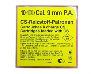 Naboje gazowe CS 9mm do pistoletu Wadie 10 szt