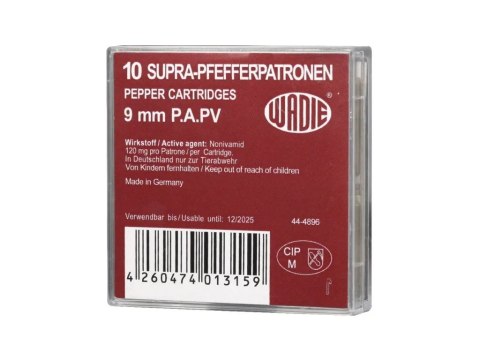 Naboje gazowe PV-S 9 mm do pistoletu 10 szt Supra Pepper