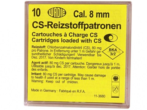 Naboje łzawiące CS 8mm Wadie do pistoletu 10szt.