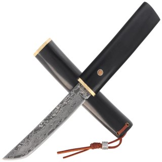 Nóż Tramuntana Knives Tanto H1201N Ebony, VG10 Damascus (TK-H1201N) Decor Habitat