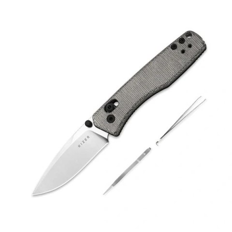Nóż składany Kizer Aegis Black Norplex UltreX Micarta, Satin AEB-L by Azo (V3774A1) Kizer Cutlery