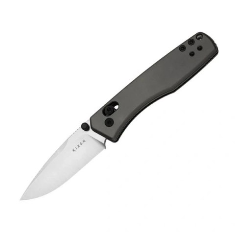 Nóż składany Kizer Aegis Gray Aluminum, Satin AEB-L by Azo (V3774A4) Kizer Cutlery