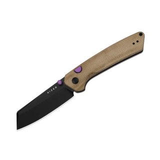 Nóż składany Kizer Madrac Brown Norplex UltreX Micarta, Black PVD 14C28N by Matteo Pignatelli (V3693BSA1) Kizer Cutlery
