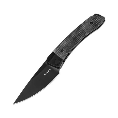 Nóż składany Kizer Mini Momo Black Aluminum/Micarta, Black 154CM by Vladimir Legachev (V3663C2) Kizer Cutlery