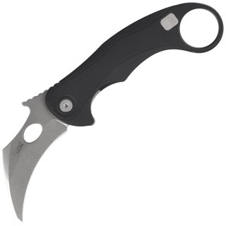 Nóż składany LionSteel L.E.One Mid Karambit Black Aluminium, Stonewashed M390 by Emerson Design (LE2 A BS) LionSteel