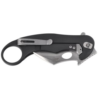 Nóż składany LionSteel L.E.One Mid Karambit Black Aluminium, Stonewashed M390 by Emerson Design (LE2 A BS) LionSteel
