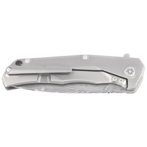 Nóż składany LionSteel T.R.E. Gray Titanium, Thor Damasteel Damascus by Molletta (TRE DT GY) LionSteel