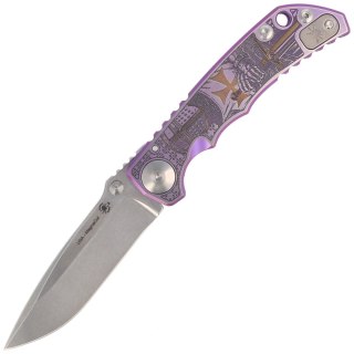 Nóż składany Spartan Blades Harsey Folder ''Templar Purple'' Titanium, Stonewashed MagnaCut by William W. Harsey (SF5TEMP) Spartan Blades