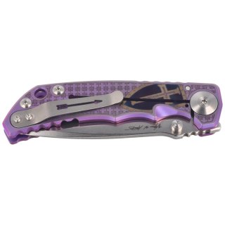 Nóż składany Spartan Blades Harsey Folder ''Templar Purple'' Titanium, Stonewashed MagnaCut by William W. Harsey (SF5TEMP) Spartan Blades