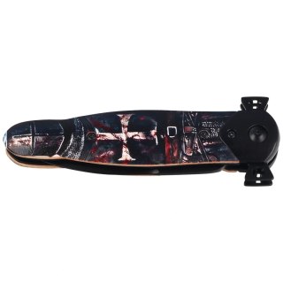 Nóż składany Third Decor Habitat N120T 3D Hospitaller Warrior Beechwood, Black 420 (TH-N120T) Decor Habitat