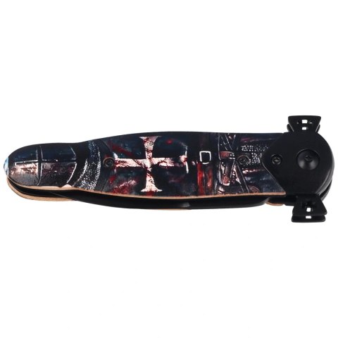 Nóż składany Third Decor Habitat N120T 3D Hospitaller Warrior Beechwood, Black 420 (TH-N120T) Decor Habitat