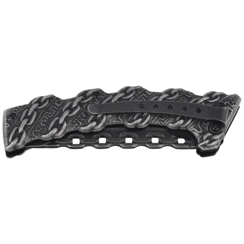 Nóż składany Third Decor Habitat N121 Stone-Polished Steel Chain-Like Design Steel, Stone-Polished Steel Chain-Like Design 420 ( Decor Habitat