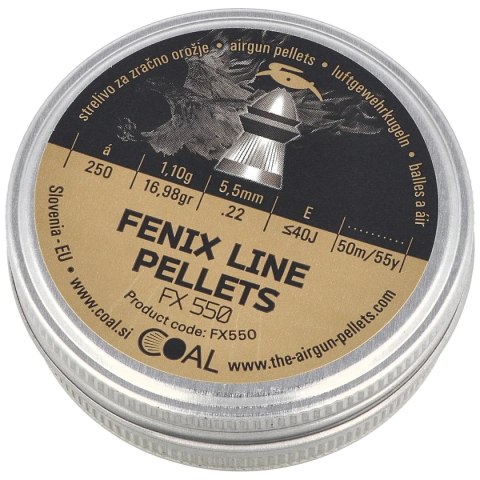 Śrut Coal Fenix 5.5 mm, 250 szt. 1.10 g / 16.98 gr (FX550) Coal