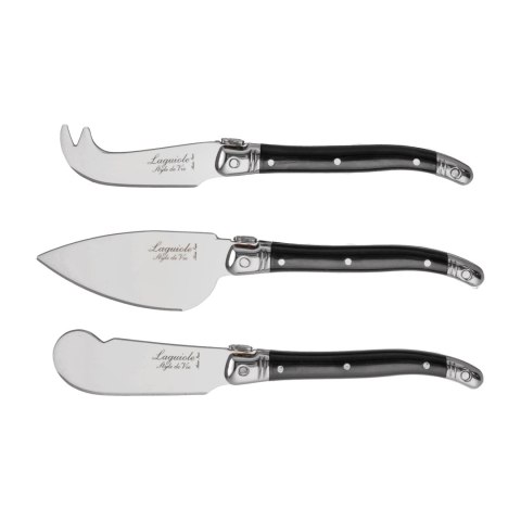 Komplet noży do serów Laguiole Premium Line Style de Vie Black Laguiole