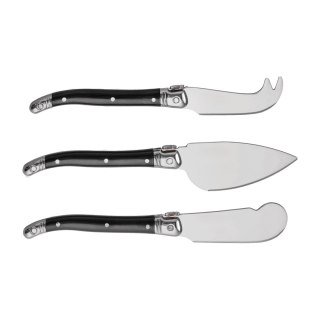 Komplet noży do serów Laguiole Premium Line Style de Vie Black Laguiole