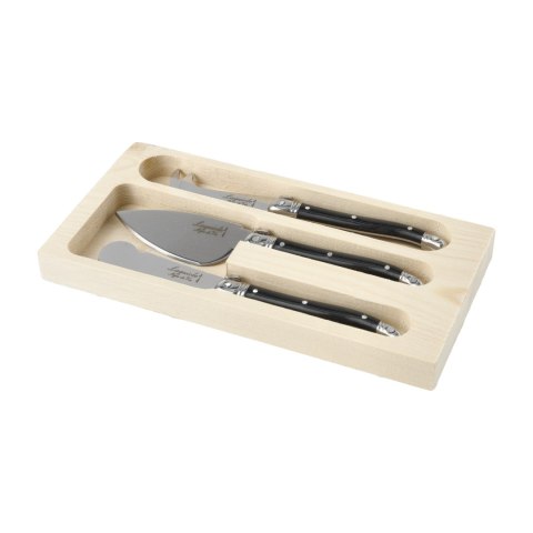 Komplet noży do serów Laguiole Premium Line Style de Vie Black Laguiole