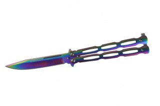 Nóż Joker motylek JKR507 rainbow