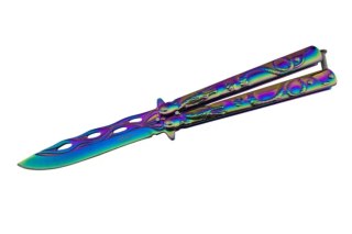 Nóż Joker motylek JKR828 Dragon Rainbow