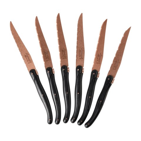 Nóż Laguiole do steków Prestige Line Style de Vie Copper Stonewash 6 szt. Laguiole