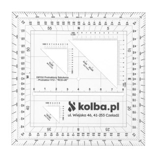 Protraktor kątomierz mapowy V12 DIFOU
