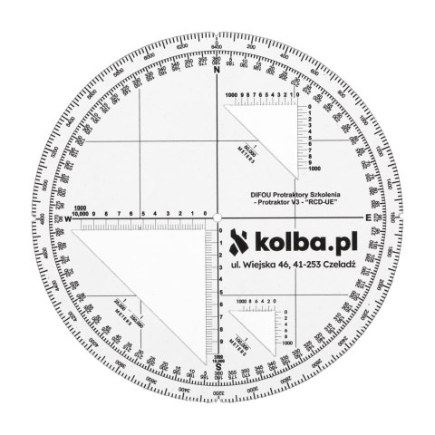 Protraktor kątomierz mapowy V3 DIFOU