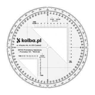 Protraktor kątomierz mapowy V5 DIFOU