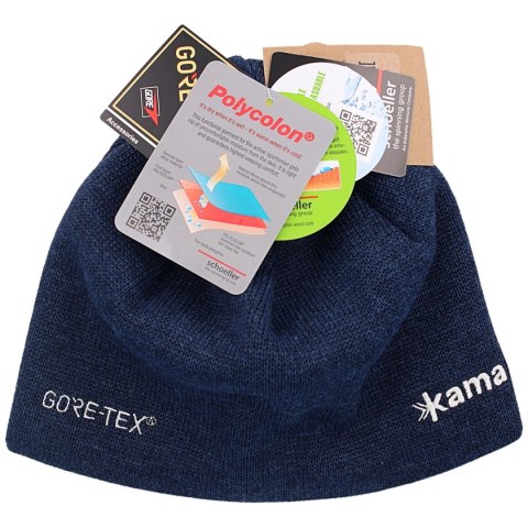 Czapka Kama 100% Merino Wool Gore-Tex, Navy (AG12-108) Kama