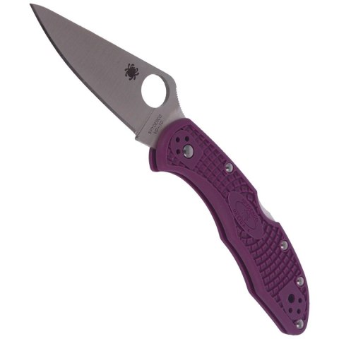Nóż Spyderco Delica 4 Flat Ground Lightweight Purple Plain (C11FPPR) Spyderco Inc.
