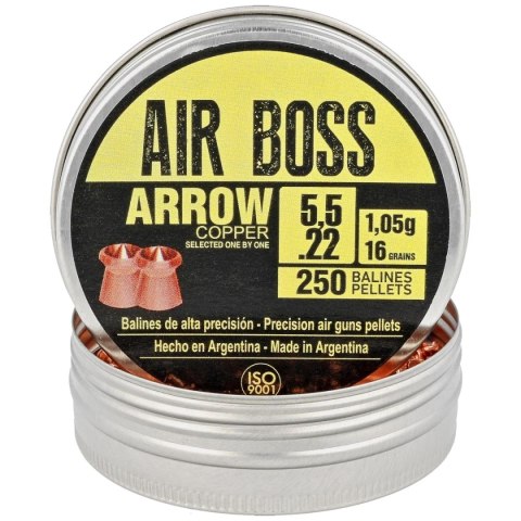 Śrut Apolo Air Boss Arrow Copper 5.5 mm, 250 szt. 1.05g/16.0gr (30100) Apolo