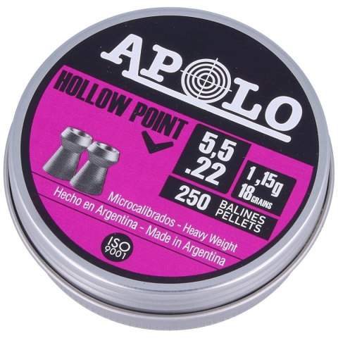 Śrut Apolo Hollow Point 5.5 mm, 250 szt. 1.15g/18.0gr (19701) Apolo