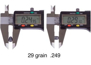 Nielsen HPDB 6.32 mm (.249) 29 grain Airgun Slugs
