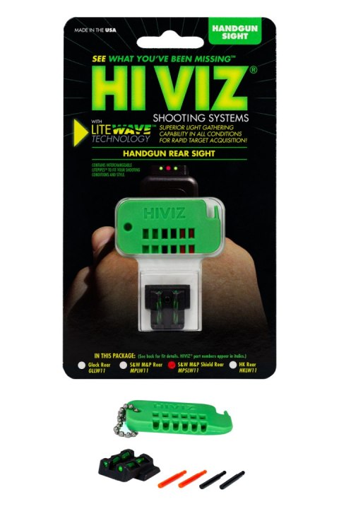 Szczerbin światłowodowa HIVIZ LiteWave do S&W M&P Shield HiViz