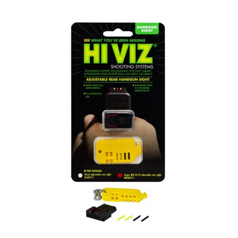 Szczerbina światłowodowa regulowana HIVIZ LiteWave do Ruger Mark IV 22/45 HiViz