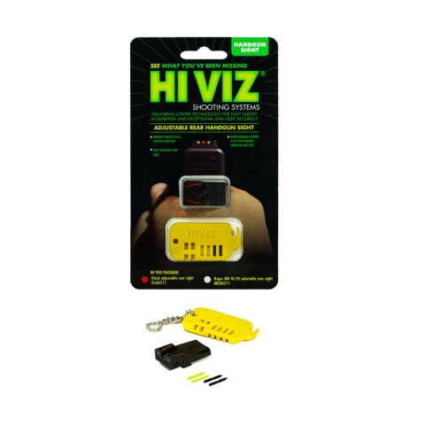 Szczerbina światłowodowa regulowana HIVIZ Litepipes do Glock gen. 1-4 HiViz