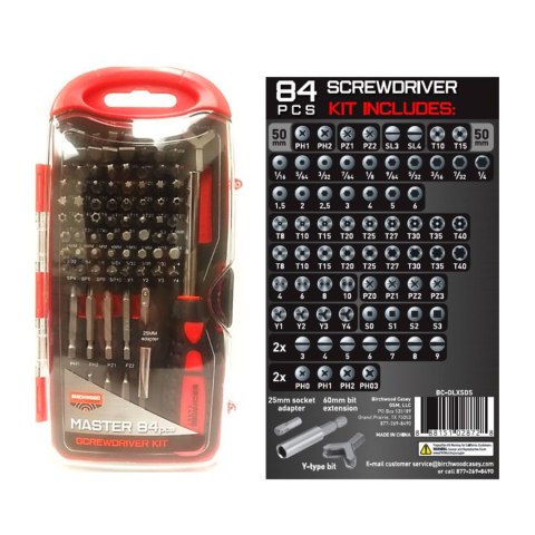 Zestaw wkrętaków rusznikarskich Birchwood Casey Master Kit 84 szt. Brichwood Casey