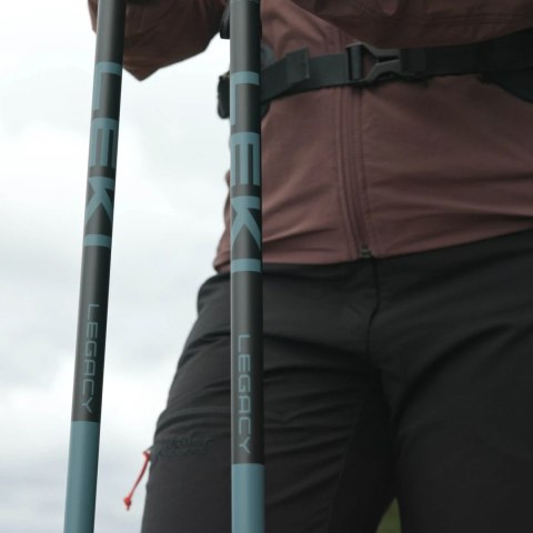 Kije trekkingowe LEKI Legacy 100-145 cm - white-anthracite LEKI