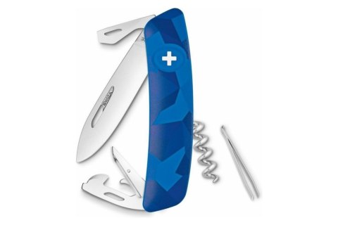 Szwajcarski nóż kieszonkowy Swiza D03 Camo Livor blue