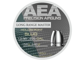 AEA Long Range Master HP 12.57 mm (.495) 240 grain Airgun Slugs